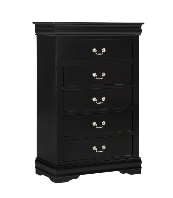 Louis Philip - Full 5 Piece Bedroom Set - Black