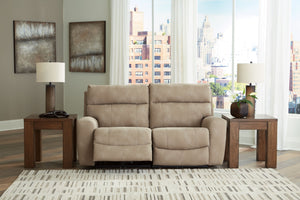 Next-Gen Durapella - Sand - 2-Piece Power Reclining Sectional Loveseat