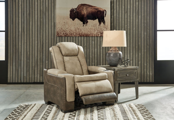 Next-Gen Durapella - Sand - Power Recliner/Adj Headrest