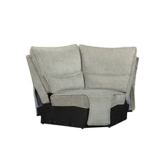 The Remsen 3-Piece Reclining Sectional in Latte Brown combines cozy comfort and practical features, making it an excellent addition to any living space. Its soft, textured brown upholstery, highlighted with gray and beige tones, is crafted from 100% easy-
