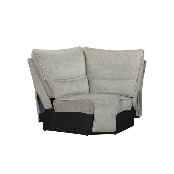 The Remsen 3-Piece Reclining Sectional in Latte Brown combines cozy comfort and practical features, making it an excellent addition to any living space. Its soft, textured brown upholstery, highlighted with gray and beige tones, is crafted from 100% easy-