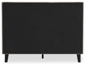 Cielden - Soft Gray - Full Upholstered Bed with Roll Slats