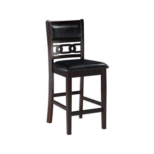 Gia - Counter Table With 2 Chairs & Storage Shelf - Ebony