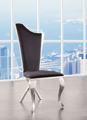 Add a modern touch to your dining room with the Cyrene dining room collection. This beautiful side chair is a piece of art for your dining room. The elegant lines of this understated collection provide versatility allowing this stunning chair to accompany