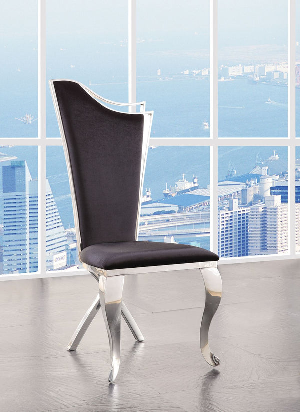 Add a modern touch to your dining room with the Cyrene dining room collection. This beautiful side chair is a piece of art for your dining room. The elegant lines of this understated collection provide versatility allowing this stunning chair to accompany