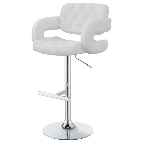 Brandi - Adjustable Bar Stool - Chrome And White