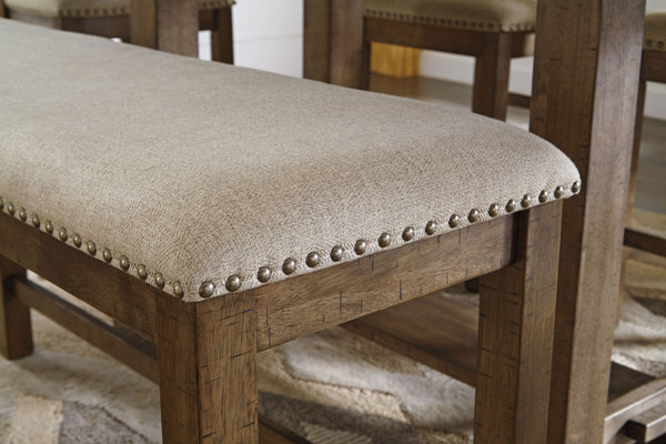  antiqued nailhead trim and textured polyester upholstery