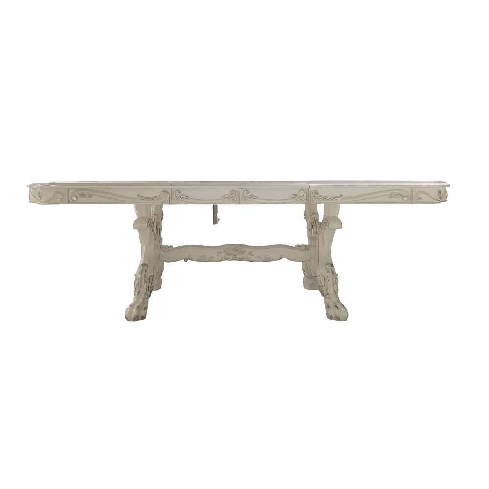 Dresden - Dining Table 108-"L - Bone White Finish