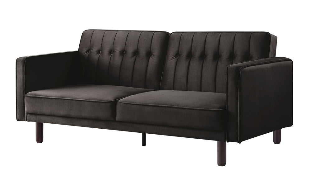 Seat Construction: Full FoamWooden Inner FrameWood LegsKD Leg & ArmrestTight Back & Seat Cushion Button Tufted Back Convertible from Sofa to Sleeper<br/><br/><b>Product Features</b><ul><li>Seat Construction: Full Foamâ€§Wooden Inner Frameâ€§Wood Legsâ€§KD