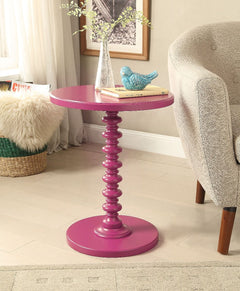 KD, Round Pedestal Table (No Storage), Wooden Round Top & Base (NO Apron), Wooden Turned Pedestal