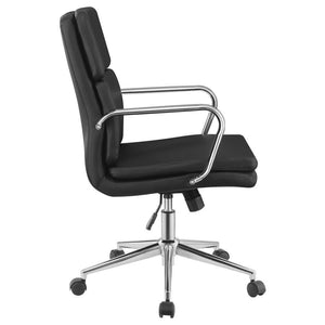 Ximena - Upholstered Adjustable High Back Office Chair - Black