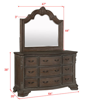 Sheffield - Dresser & Mirror - Gray