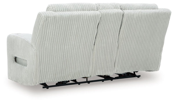 Forest Lake - Alloy - Power Reclining Loveseat With Console / Adj Headrest