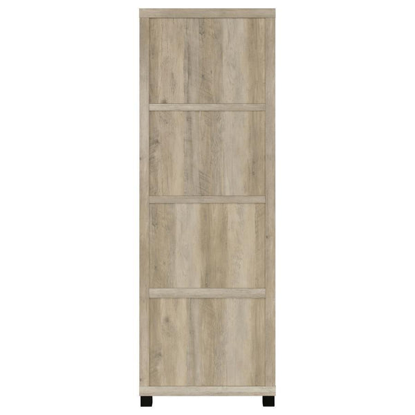 Sachin - 3-Shelf Engineered Wood Media Tower - Distressed Pine
