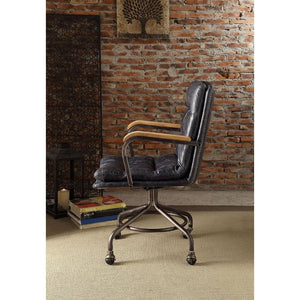 Harith - Executive Office Chair - Vintage Blue Top Grain Leather