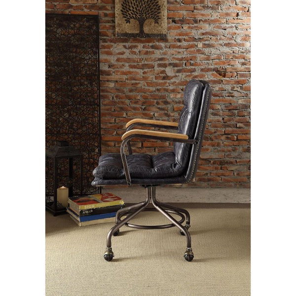 Harith - Executive Office Chair - Vintage Blue Top Grain Leather