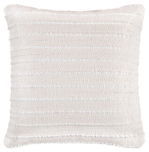 Delighting with handwoven details, this exceptionally versatile accent pillow in cream is truly a dream. Removable, zippered cover makes cleaning a breeze.<br/><br/><b>Product Features</b><ul><li>Cotton/polyester cover</li><li>Zipper closure</li><li>Soft 