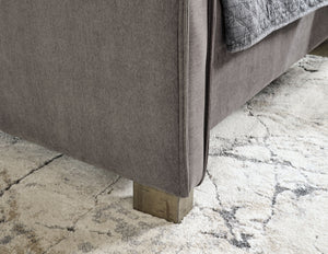 Krystanza - Weathered Gray - Queen Upholstered Panel Bed
