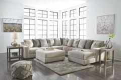 Plush and lovely, this living room set delights with deep comfort. Itâ€™s casually styled with big, roomy seats and modern textured chenille upholstery. Youâ€™ll find comfort in its soft back and reversible seat cushions. <h4><b>Ardsley - Pewter - LAF Sof