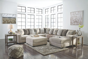 Plush and lovely, this living room set delights with deep comfort. Itâ€™s casually styled with big, roomy seats and modern textured chenille upholstery. Youâ€™ll find comfort in its soft back and reversible seat cushions. <h4><b>Ardsley - Pewter - LAF Sof