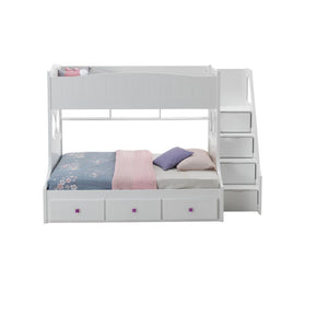  you can not beat the Meyer bunk bed with trundle bed for that occasional sleepover. It comes with many neat features like a back panel with open shelving for whatever your child might want to keep handy. A sturdy ladder t