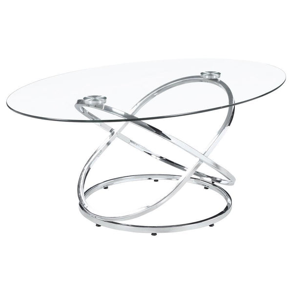  these tables exude elegance and durability. The bases showcase polished chrome-finished metal in 