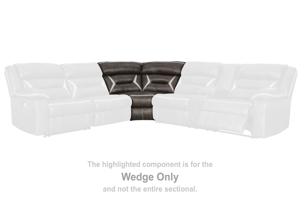 This wedge is made with polyester/polyurethane upholstery. Pairs with other items in the series to make a sectional.<br><br><b>Additional Dimensions</b><br><ul><li>Leg height: 2.25-"</li><li>Minimum width of doorway for delivery: 32-"</li><li>Seat depth: 