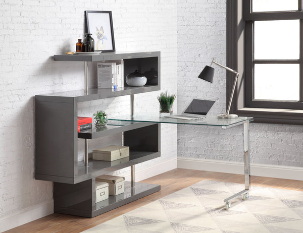 Raceloma - Writing Desk - Clear Glass