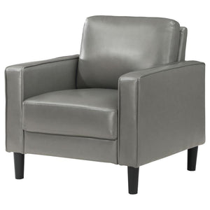 Ruth - Upholstered Track Arm Accent Chair - Gray
