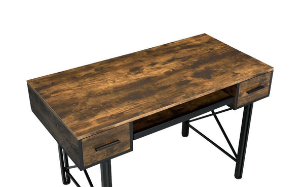 Settea - Desk - Weathered Oak & Black Finish