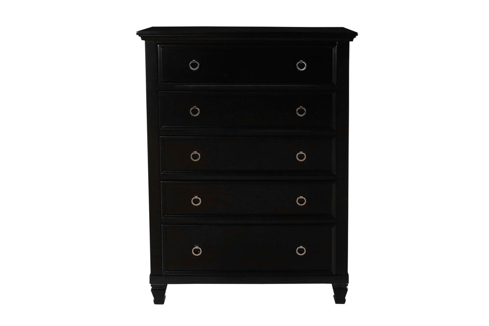 The Tamarack Wood Panel Bed in Black is a true standout, showcasing durable construction with a blend of solid poplar, basswood veneers, and eco-friendly manufactured wood for unmatched strength and longevity. This bed-'s versatile transitional style mast