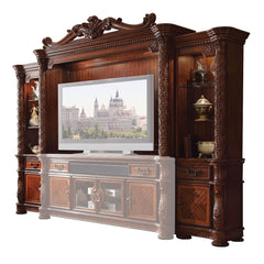 Our new interpretation of Vendome II is donned in a rich cherry finish accented with gold leaf hand brushed onto each piece. Tracing back to the classical Baroque era, expressed with intent and conviction, exuding opulence with intensity. This dramatic an