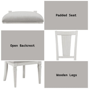 Katia - Side Chair (Set of 2) - Light Gray & Weathered White