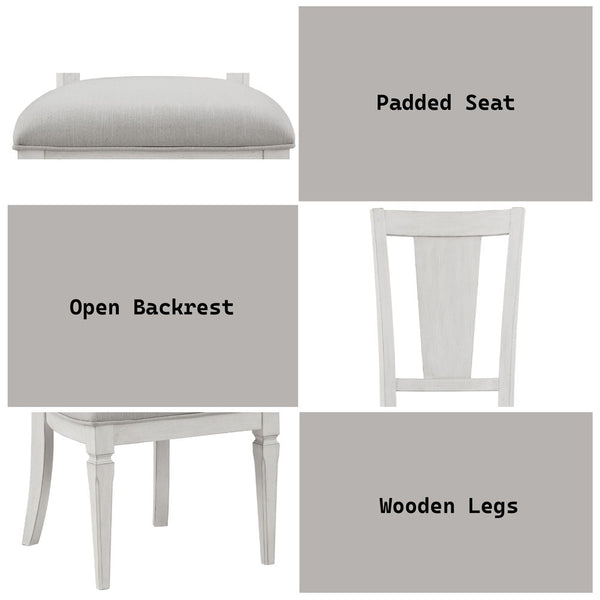 Katia - Side Chair (Set of 2) - Light Gray & Weathered White