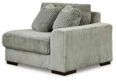 This right-arm facing corner chair is made with polyester upholstery. Pairs with other items in the series to make a sectional.<br><br><b>Additional Dimensions</b><br><ul><li>Arm height: 24-"</li><li>Seat depth: 28-"</li><li>Seat height: 21-"</li><li>Top 