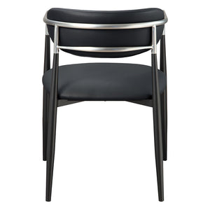  minimalist design of the chairs complements the table perfectly
