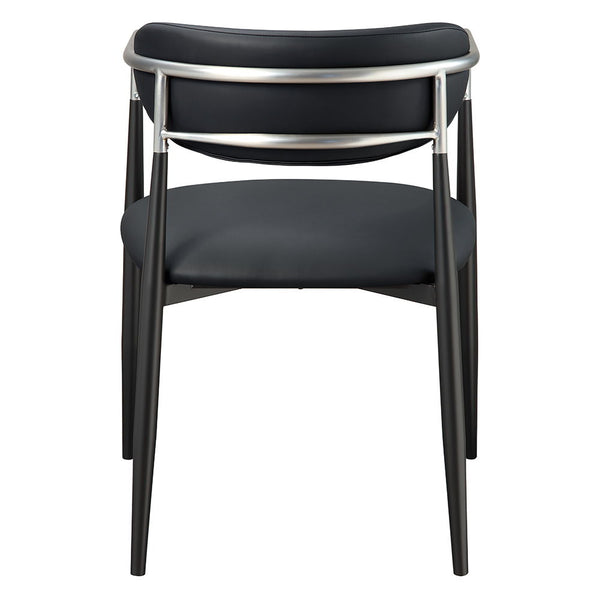  minimalist design of the chairs complements the table perfectly