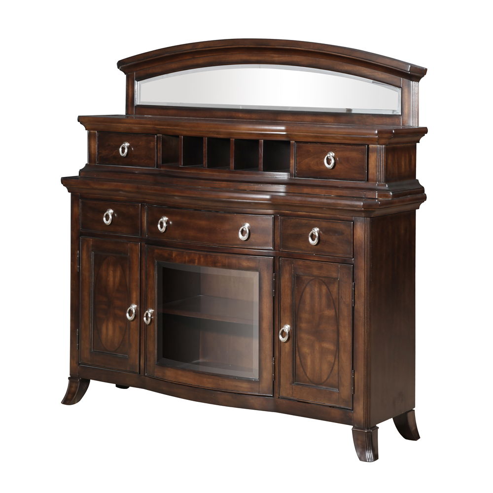 5 Drw, 3 doors w/shelf Drawer: GLIDE Center Wood, DT French @ Back Only, All drawers w/Felt Lined,