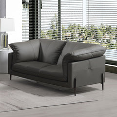Tadi collection sofa in black leather exudes modern elegance and sophistication. With its clean lines and plush seating, it offers a perfect blend of comfort and style. Ideal for contemporary living spaces, the Tadi sofas provide a luxurious feel, making 