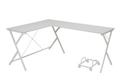 Corner Computer Desk Orientation: -"L-" Shape X-Shape Metal Frame BaseRectangular Table Top<br/><br/><b>Product Features</b><ul><li>Corner Computer Desk</li><li>Orientation: -"L-" Shape</li><li>X-Shape Metal Frame Base</li><li>Rectangular Table Top</li><l