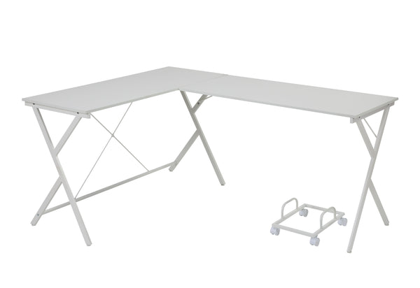 Corner Computer Desk Orientation: -"L-" Shape X-Shape Metal Frame BaseRectangular Table Top<br/><br/><b>Product Features</b><ul><li>Corner Computer Desk</li><li>Orientation: -"L-" Shape</li><li>X-Shape Metal Frame Base</li><li>Rectangular Table Top</li><l