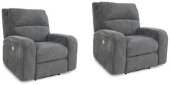 Take a seat and recline in seconds in this smooth and stylish Power Recliner. More than just beautiful, this innovative chair takes comfort to new heights with just the touch of a button. Offering effortless relaxation, it-'s sure to become your favorite 