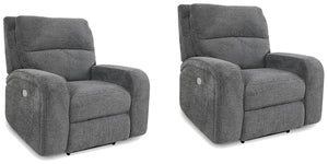 Take a seat and recline in seconds in this smooth and stylish Power Recliner. More than just beautiful, this innovative chair takes comfort to new heights with just the touch of a button. Offering effortless relaxation, it-'s sure to become your favorite 