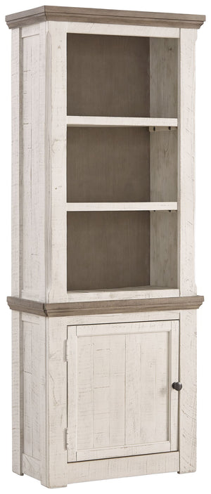 Set your sights on modern farmhouse style with this pier cabinet. Its distressed two-tone treatment blends a weathered gray with vintage white for an utterly charming effect. Turned posts lend a hearty, substantial look that feels right at home, while thr