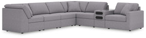 Looking cool and contemporary is great. But when it comes down to it, youâ€™re all about low-maintenance lounging. With the performance fabric on this sectional with audio system, cleaning spills is a breeze. Its customizable modular design caters to your