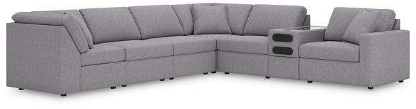 Looking cool and contemporary is great. But when it comes down to it, youâ€™re all about low-maintenance lounging. With the performance fabric on this sectional with audio system, cleaning spills is a breeze. Its customizable modular design caters to your