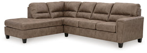 This decidedly modern sleeper sectional with chaise proves less is more, bringing simply inviting style to your living room. Take the guesswork out of decoratingâ€”its warm faux leather has a universal appeal, pairing with casual and contemporary aestheti