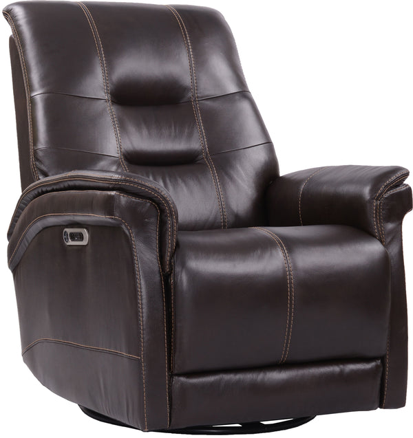 Carnegie - Powered By Freemotion Cordless Power Swivel Glider Recliner (Set of 2) - Verona Coffee