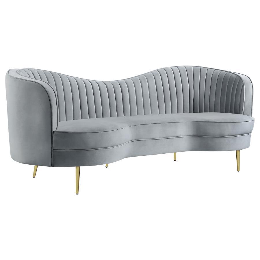 Adding a chic, mid-century inspired vibe, this elegant sofa delivers the magic of a fashionable interior design period while lending a sophisticated anchor piece to an upscale living space. Embrace the iconic kidney silhouette known for its era, making th