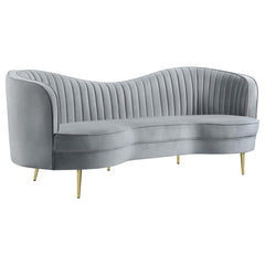 Adding a chic, mid-century inspired vibe, this elegant sofa delivers the magic of a fashionable interior design period while lending a sophisticated anchor piece to an upscale living space. Embrace the iconic kidney silhouette known for its era, making th